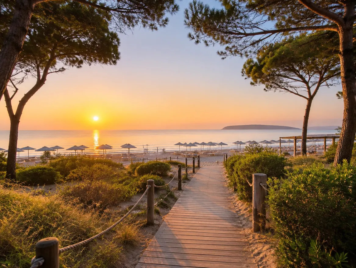 Spiaggia della Maremma all'alba